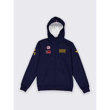 Steve McQueen - Herren Hoodie Full Zip Faster, navy 