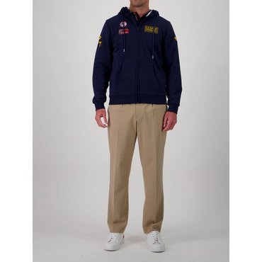Steve McQueen - Herren Hoodie Full Zip Faster, navy 