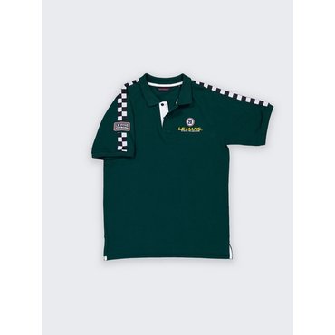 Steve McQueen - Herren Polo-Shirt Checker, forest green 