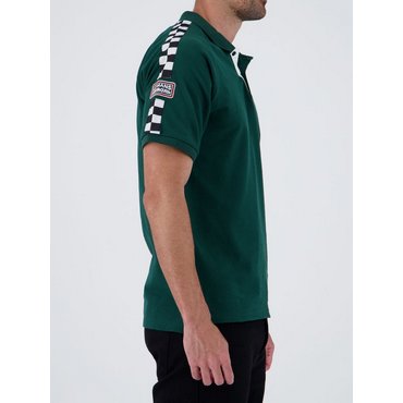 Steve McQueen - Herren Polo-Shirt Checker, forest green 