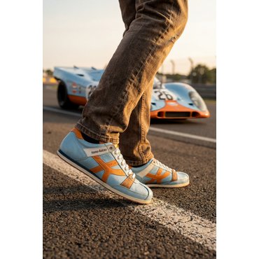 KAMO-GUTSU - Herren-Sneaker, Tifo-Line, cielo-arancio 