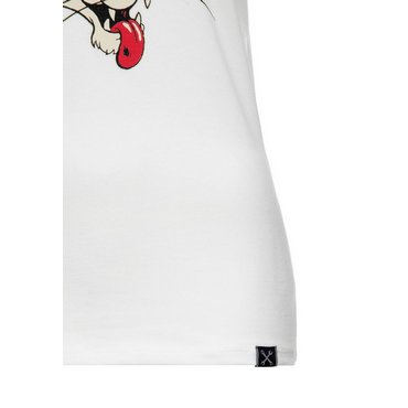 Queen Kerosin - Damen T-Shirt "Wild Rebel", weiss 