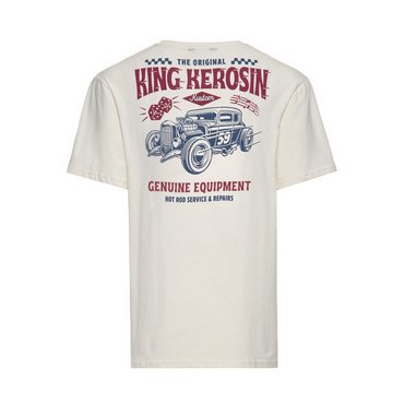 King Kerosin - Herren T-Shirt HOT ROD SERVICE & REPAIR, offwhite 