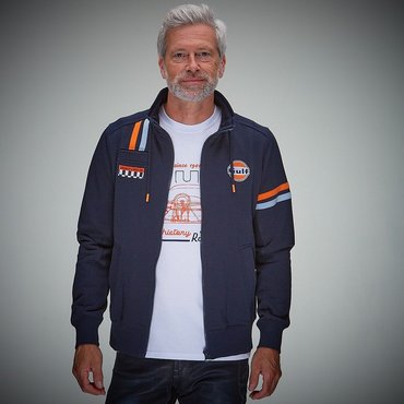 Grandprix Originals - Gulf Hybrid Zip Jacket, navy blue 
