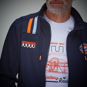 Grandprix Originals - Gulf Hybrid Zip Jacket, navy blue 