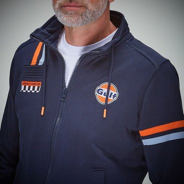 Grandprix Originals - Gulf Hybrid Zip Jacket, navy blue 