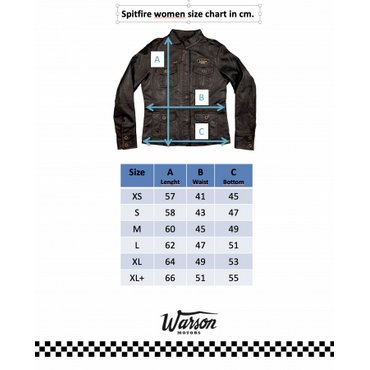 Warson Motors - Damen Lederjacke Spitfire, Brown Rub Off 