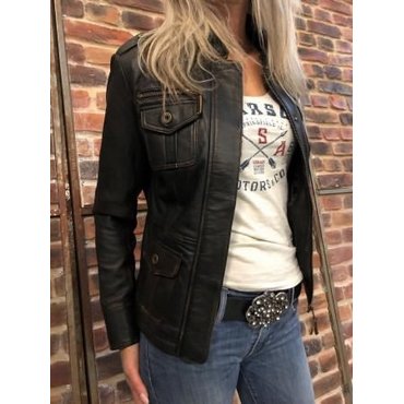 Warson Motors - Damen Lederjacke Spitfire, Brown Rub Off 