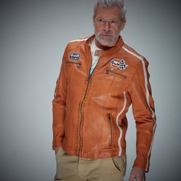 Grandprix Originals - 125 Gulf Vintage Race Jacket, orange 