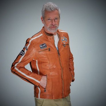 Grandprix Originals - 125 Gulf Vintage Race Jacket, orange 