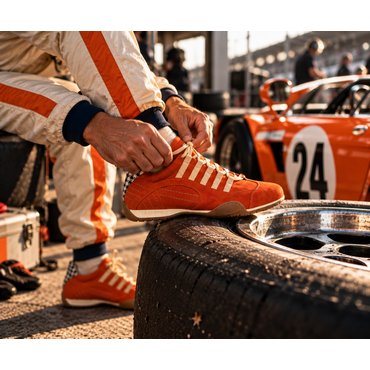 Grandprix Originals - GPO RACING SNEAKER, VINTAGE ORANGE 
